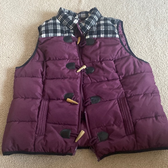 Women’s vest purple with black and white - Picture 1 of 3